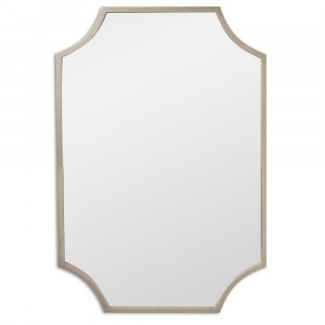 Зеркало восьмиугольное в серебряной раме Lyra Silver (Лира) Svart 65*95 см