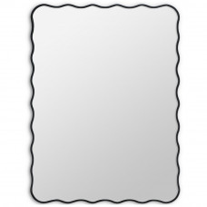 Зеркало в стиле модерн в чёрной волнистой раме Fancy Black (Фэнси) Smal 60*80 см 